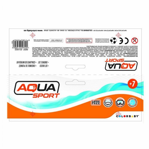 Gogle do nurkowania z rurką AquaSport Dziecięcy