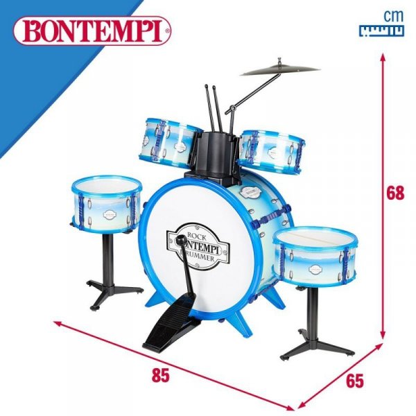 Perkusja Bontempi Niebieski Plastikowy 85 x 68 x 65 cm (9 Części) (2 Sztuk)