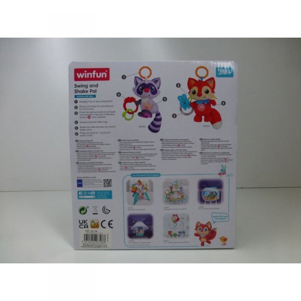 Grzechocząca przytulanka Winfun Lis 13,5 x 26,5 x 7,5 cm (6 Sztuk)