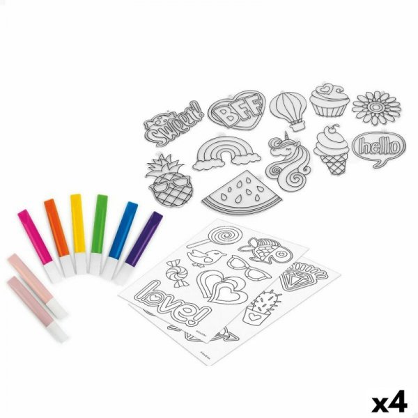 Zestaw Rękodzielniczy Cra-Z-Art Naklejki Plastikowy (4 Sztuk)