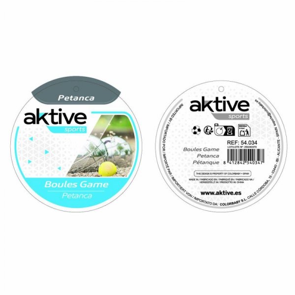 Pétanque Aktive Drewno Nylon Metal 6 Sztuk