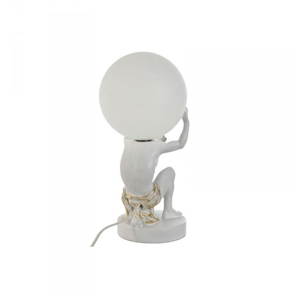 Lampa stołowa Home ESPRIT Biały Złoty Żywica Plastikowy 220 V 14 x 14 x 32 cm
