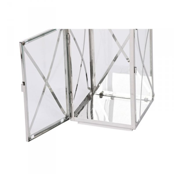 Lampa Home ESPRIT Srebrzysty Szkło Stal Chromowanie 16 x 15 x 32 cm (2 Części)