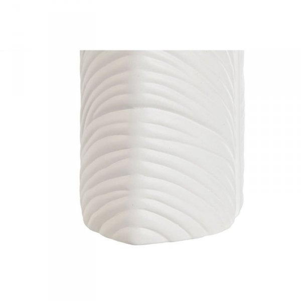 Wazon Home ESPRIT Biały Kamionka Tropikalny Liść roślin 33 x 10 x 70 cm