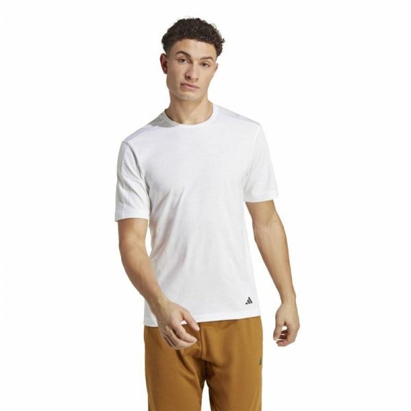 Koszulka z krótkim rękawem Męska Adidas Base Biały