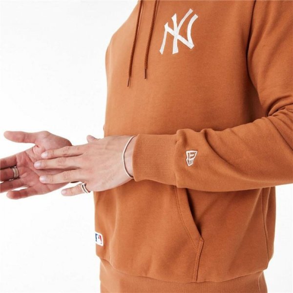 Bluza z kapturem Damska New Era League Essential New York Brązowy