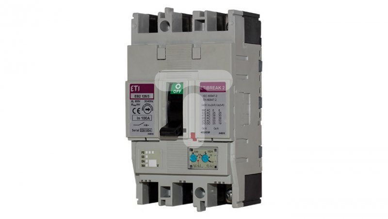Wyłącznik mocy 3P 125A 25kA /wyzwalacz termo-magnetyczny/ EB2 125/3L 004671026