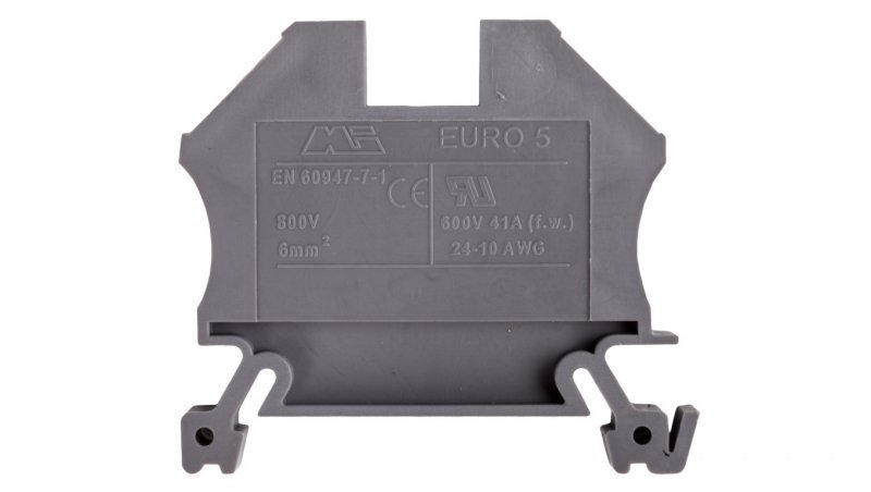 Złączka szynowa gwintowa ZSG ( ZUG ) 6,0mm2 szara mini 43407