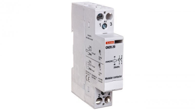 Stycznik modułowy 20A 2Z 0R 24V AC CN2020024