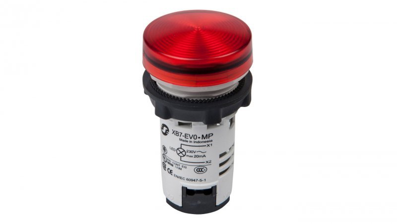 Lampka sygnalizacyjna 22mm czerwona 230-240V AC LED XB7EV04MP