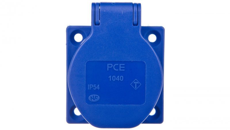 Gniazdo tablicowe 10/16A 2P+Z 230V niebieskie IP54 1040-0bsc