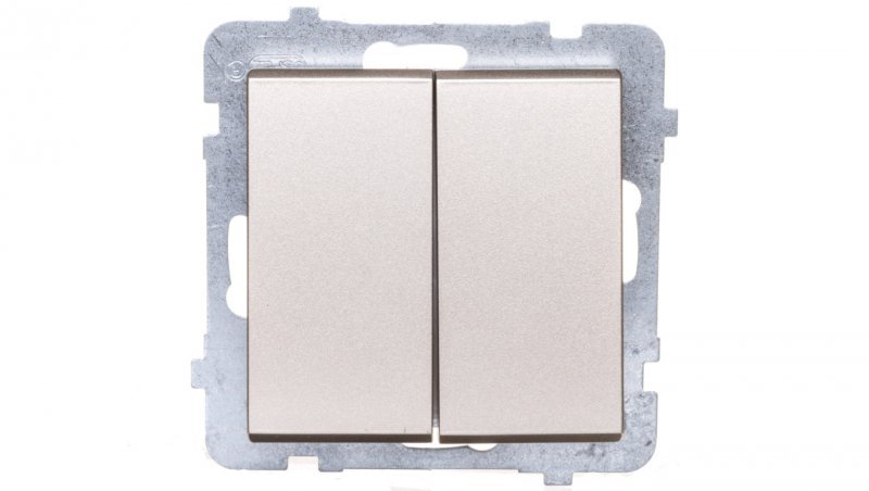 SONATA Przycisk podwójny zwierny szampański złoty ŁP-17R/m/39