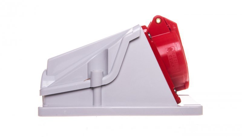 Gniazdo stałe 5P 16A 400V czerwone IP44 90° 6H IEC 309 HP GW62482