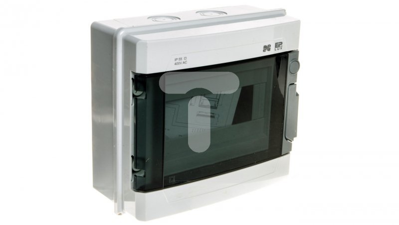 Rozdzielnica modułowa hermetyczna 1x8 EP-LUX PLUS RN 1/8 drzwi transparentne (N+PE) IP65 szara 1961-01