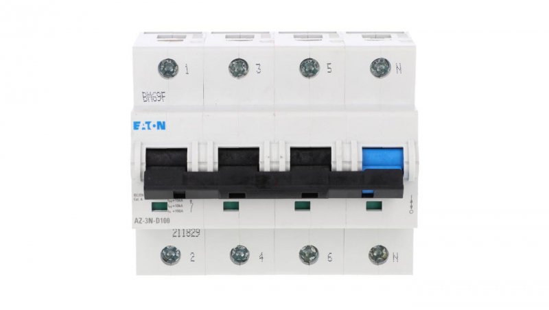 Wyłącznik nadprądowy 3P+N D 100A 15kA AC AZ-3N-D100 211829