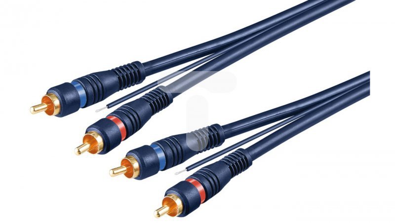 Kabel 2xRCA / 2x RCA HIGH QUALITY OFC 5m /+żyła uziemiająca/ 50175