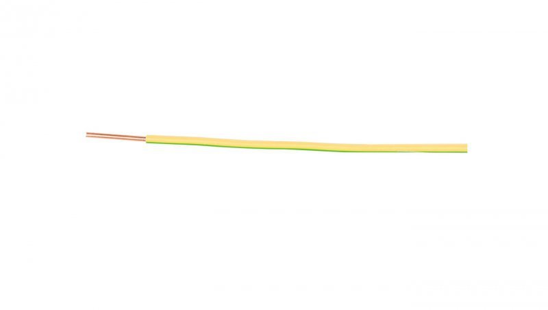 Przewód instalacyjny H05V-U (DY) 1,5 żółto-zielony /100m/