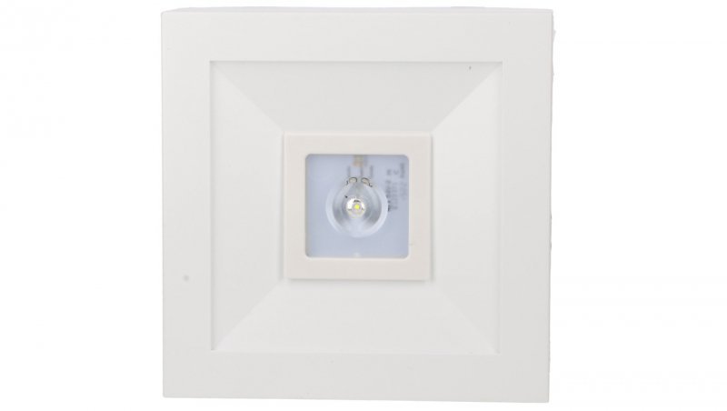 Oprawa awaryjna LOVATO N ECO LED 1W 125lm (opt. otwarta) 3h jednozadaniowa biała LVNO/1W/E/3/SE/AT/WH
