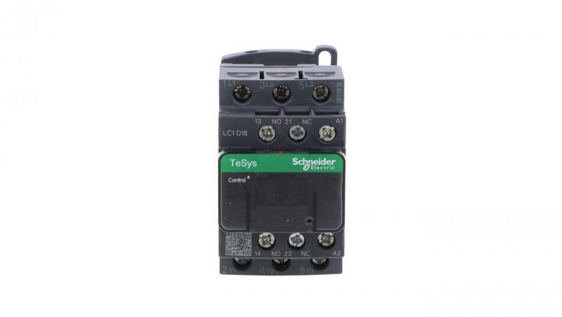 STYCZNIK 3P 18A [AC3] 230VAC 50Hz 1NO1NC LC1D18P5