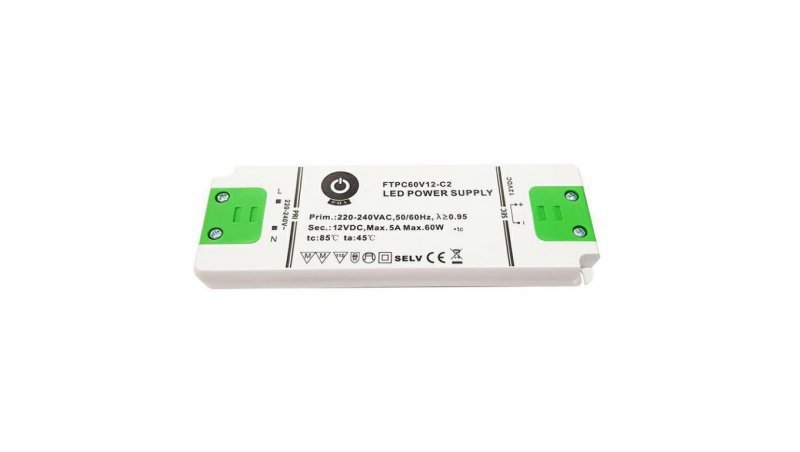 MPL- Zasilacz FTPC60V12 60W 12V DC POS meblowy