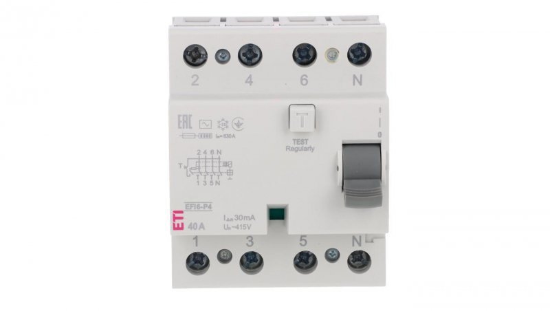 Wyłącznik różnicowoprądowy 4P 40A 0,03 typ AC EFI6-P4 AC 40/0.03  002061652