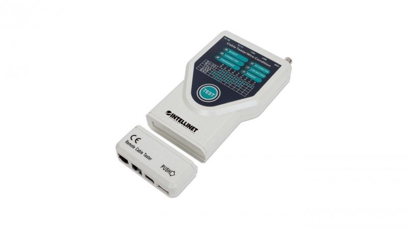 Tester okablowania 5-W-1 RJ11/RJ45/USB/1394/BNC / Intellinet 780094