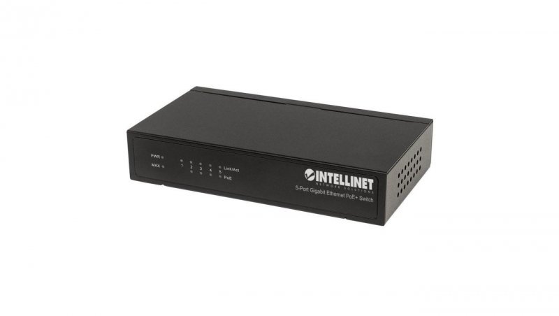 Switch 5-portowy przełącznik Gigabit Ethernet PoE+, INT 561228