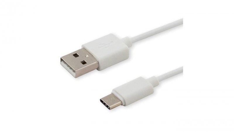 Kabel SAVIO CL-125 (USB typu C - USB 2.0 typu A 1m kolor biały)