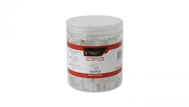 Wtyk modularny RJ45 8P8C Cat6 UTP na drut słoik 100 Sztuk IWP-JAR-C6RTY