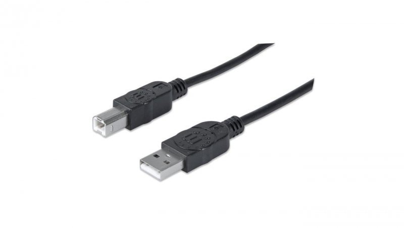 Kabel USB A-B M/M 1,0M USB2.0 Hi-Speed Czarny 353588