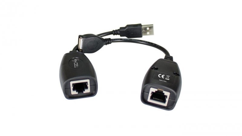 Przedłużacz Extender USB do 50m po Kablu Sieciowym RJ45