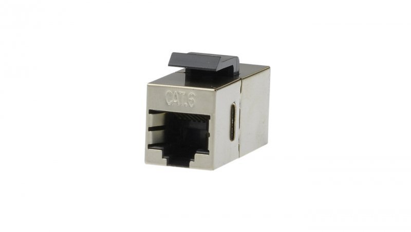 Łącznik modularny keystone 2xRJ45 8P8C kat.6 ekranowany FTP