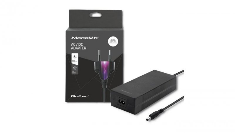 Qoltec Zasilacz desktopowy 96W 24V 4A 5.5*2.5 +kabel zasilający