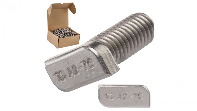 Śruba młotkowa M8x20mm teowa nierdzewna /opakowanie 100szt./
