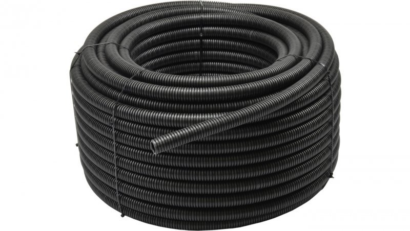 Rura karbowana RKGS 20 czarna 750N z pilotem 25 m 444043 /1szt/