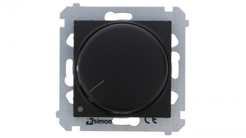 Simon 54 Ściemniacz obrotowy dwubiegunowy do LED ściemnialnych 230V (moduł) 5-215W czarny mat do instalacji 4-przew. DS9L2.01/49