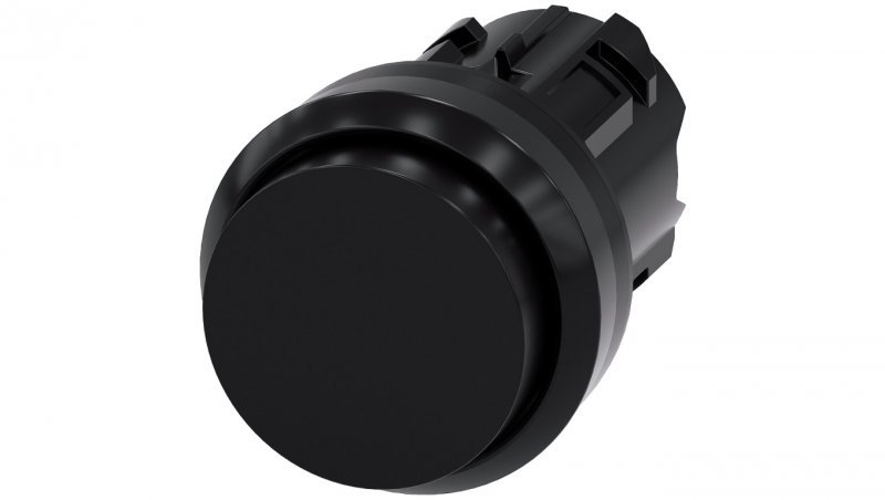 Przycisk wysoki 22mm okrągły tworzywo czarny z samopowrotem 3SU1000-0BB10-0AA0