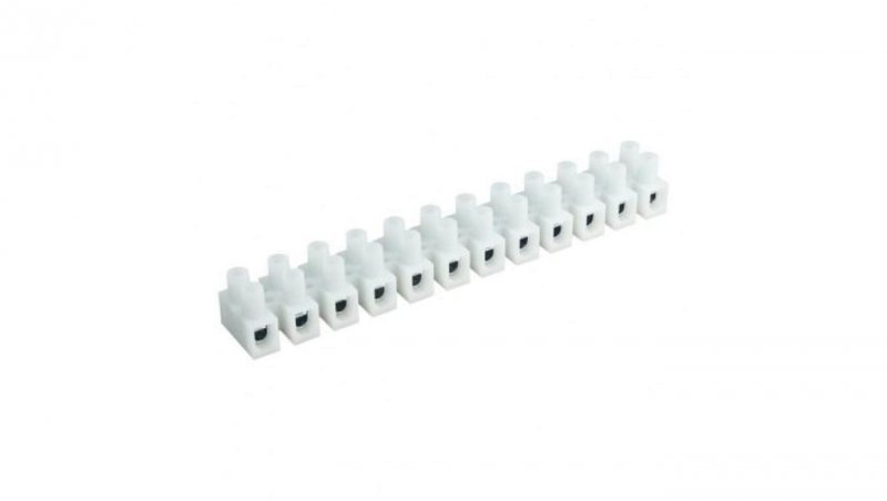 Listwa zaciskowa 6mm2 kostka 12-torowa z osłoną kabla VDE/UL DGN 3657