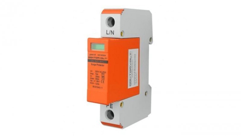 Ogranicznik przepięć ochronnik 1P 20-50kA AC T1/T2 Doktorvolt 5057