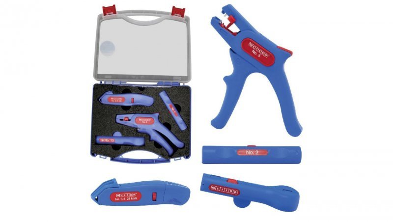 WEICON Profi-Starter Zestaw Ściągacz izolacji 0.2-6mm2 , automatyczny ściągacz izolacji GERMANY 52880001, NÓŻ do kabli