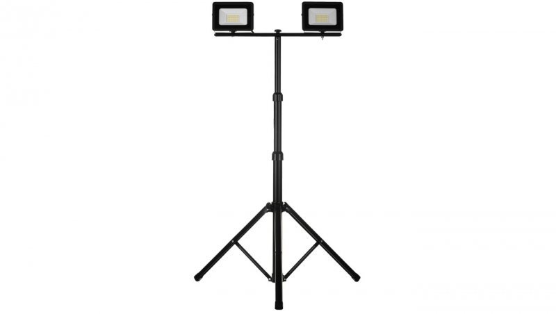 Projektor LED na statywie czarny 2x30W 2x2350lm IP65 6400K SL-S02