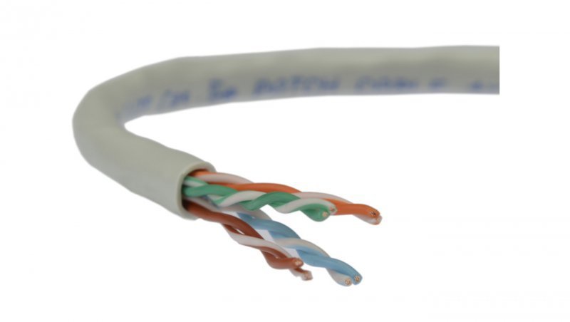 Kabel UTP kat.5e U/UTP 4x2x0,58 linka szara Telegärtner /305m/