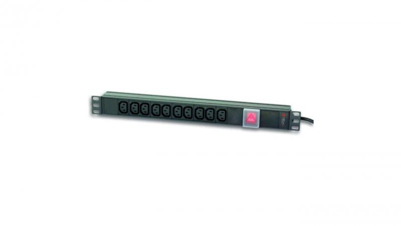LISTWA ZASILAJĄCA RACK 1U 10x GNIAZDO C13 WTYK C14 DO UPS