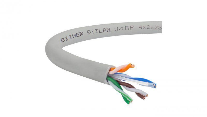 Kabel UTP kat.6 U/UTP 4x2x0,54 /100m/