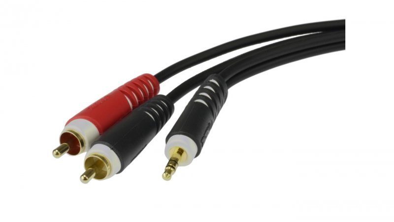 KLOTZ Kabel Audio AUX mini Jack 3,5mm Stereo (wtyk) / 2x RCA Cinch (wtyk) 6m