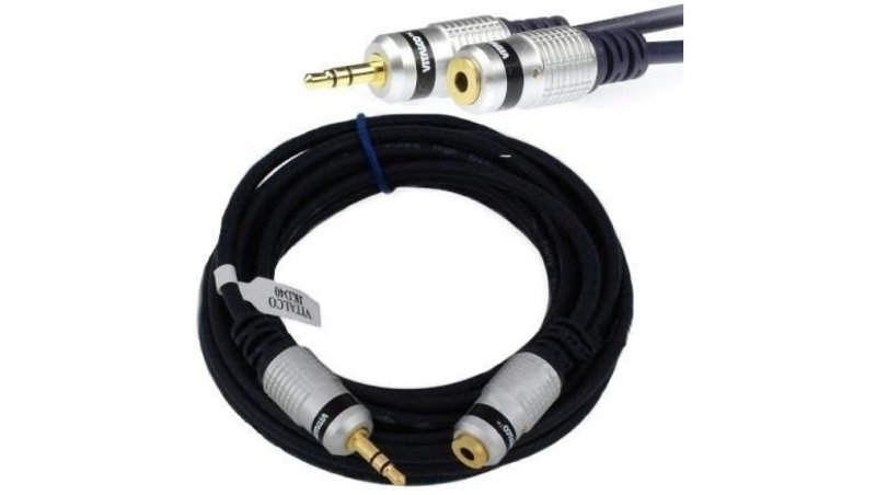 VITALCO JKD40 Przedłużacz Audio AUX mini Jack 3,5mm Stereo (wtyk / gniazdo) 5m