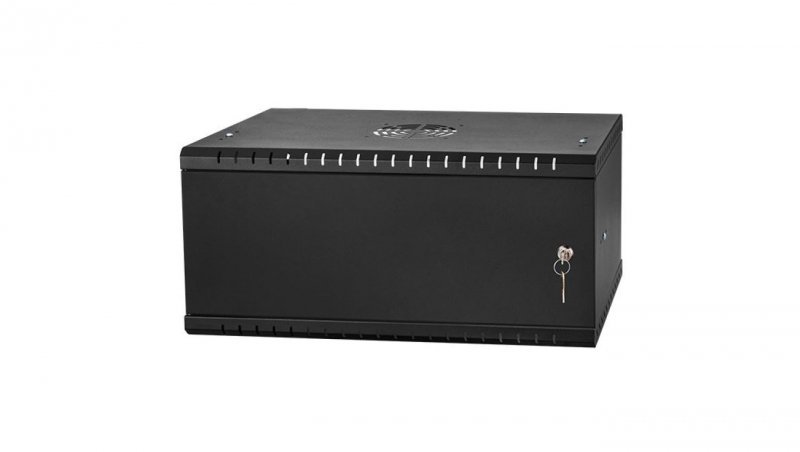 Szafa wisząca RACK 19 4U 350mm drzwi metalowe czarna PRO