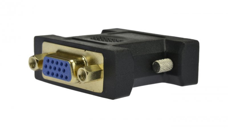 Przejście Adapter DVI / SVGA (wtyk DVI-I 24+5-pin / gniazdo D-Sub 15-pin)