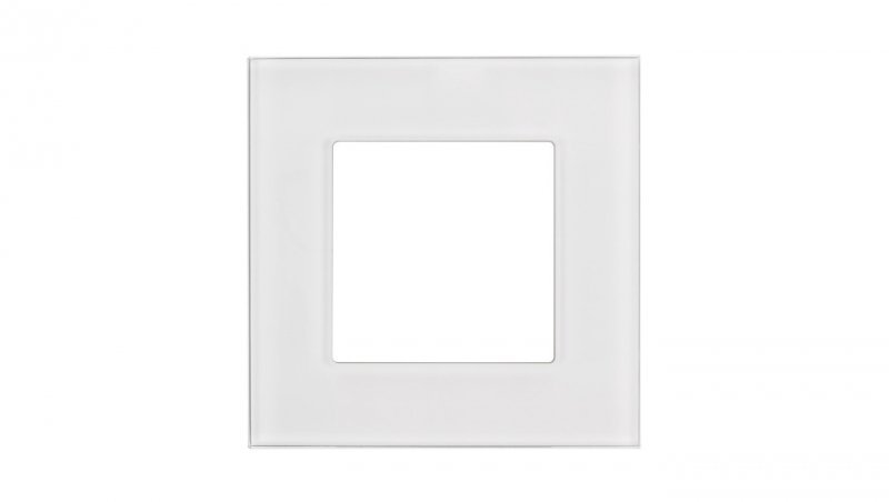 Szklana ramka Maclean, pojedyncza, biała, 86x86mm, MCE730W