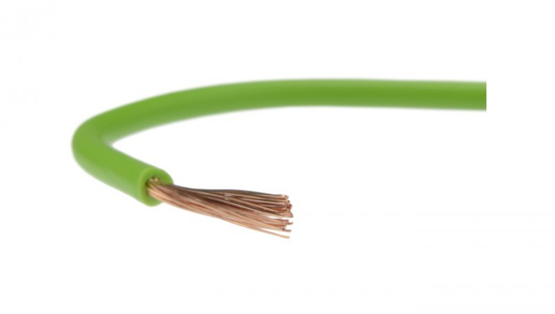 Przewód instalacyjny H05V-K / LgY 0,35 500V zielony linka giętka Texsim /100m/